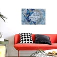 thumbnail image 4 of Blue Butterfly Wall Art Butterfly Decor for Bathroom Blue Wall Art for Office Butterfly Room Decorations Art Paintings Blue Butterfly Picture Decor for The Home Framed Wall Art 12"x18", 4 of 6