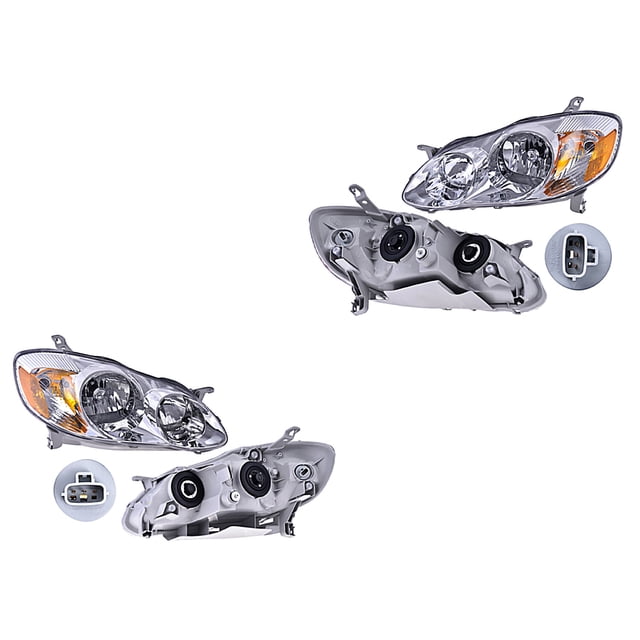 Par de Faros Corolla 2003 A 2004 Toyota DEPO .