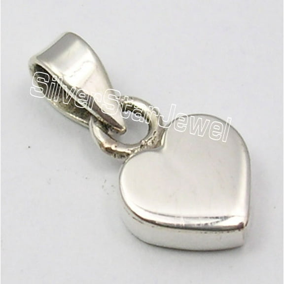 SilverStarJewel .925 Solid Sterling Silver Extra Ordinary Little Heart Designer Pendant 1.7 CM