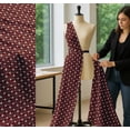 thumbnail image 5 of Soimoi Red Cotton Poplin Fabric Leaves & Anemone Floral Printed Craft Fabric by the Yard 42 Inch Wide, 5 of 7