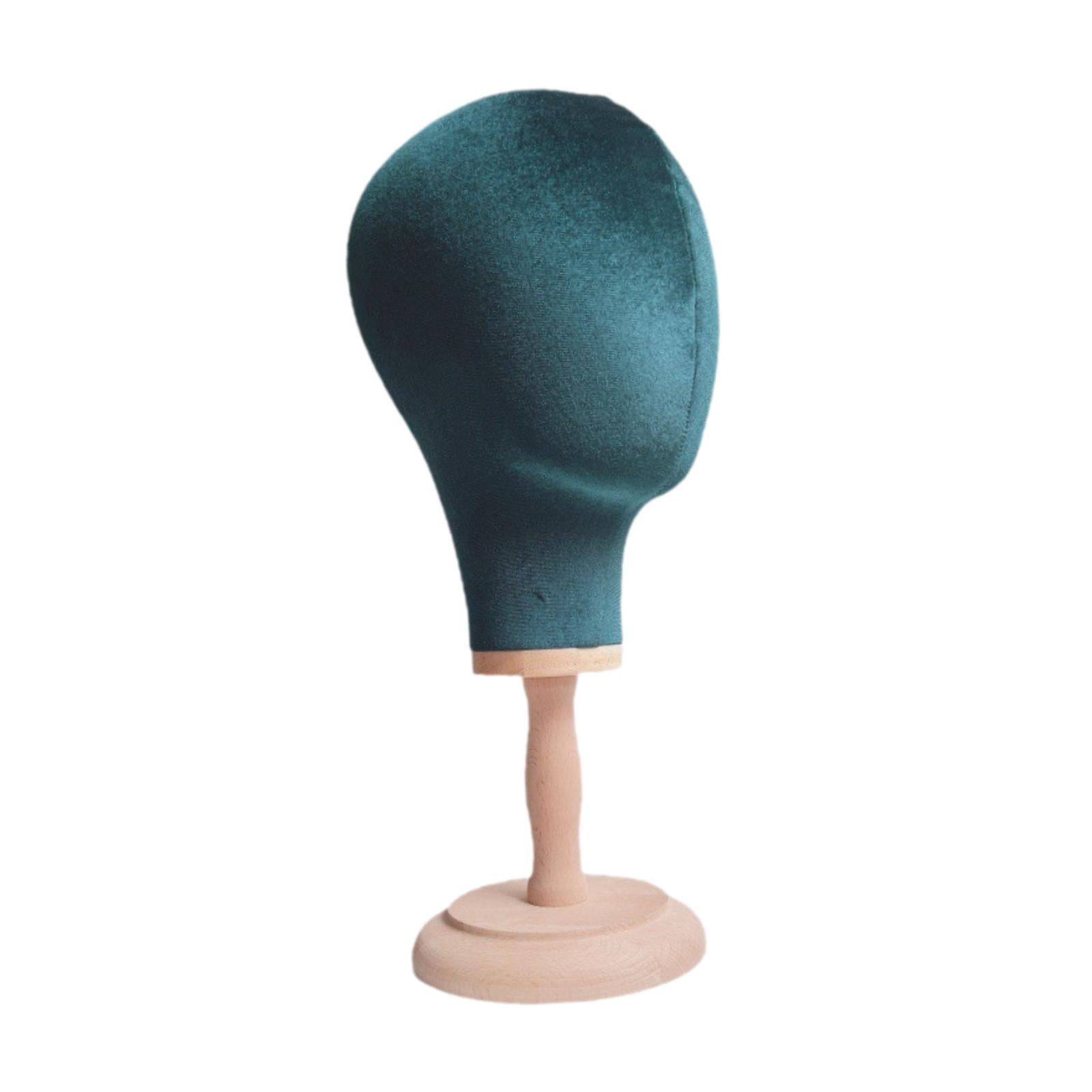 Bothyi Hairpieces Display Holder Manikin Head for Shopping Mall Styling Dry dark green