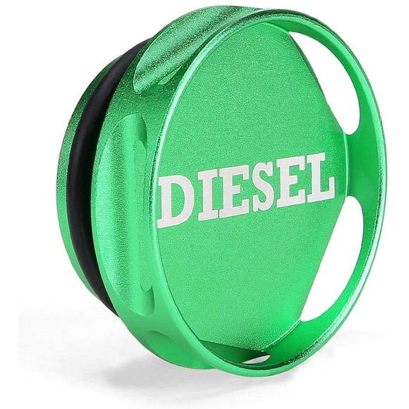 Magnetic Ram Diesel Billet Aluminum Fuel Cap for 2013-2018 Dodge Ram Truck 1500 2500 3500 with 6.7 Eco-diesel, New Easy Grip Design (Green)