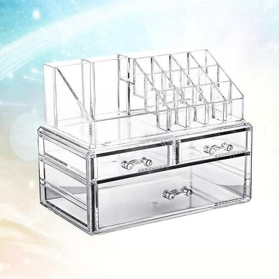 HEMOTON Acrylic Makeup Organizer with Drawers for Storage Portable and Easy to Clean Various Sizes Available