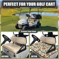 thumbnail image 4 of Whosucclay Sunflower and Pumpkin Pattern Golf Cart Seat Protector, With 4 Storage Pockets Anti-Wear Quick Install Towel Blanket for 2 Person Golf Cart Seat, 4 of 7
