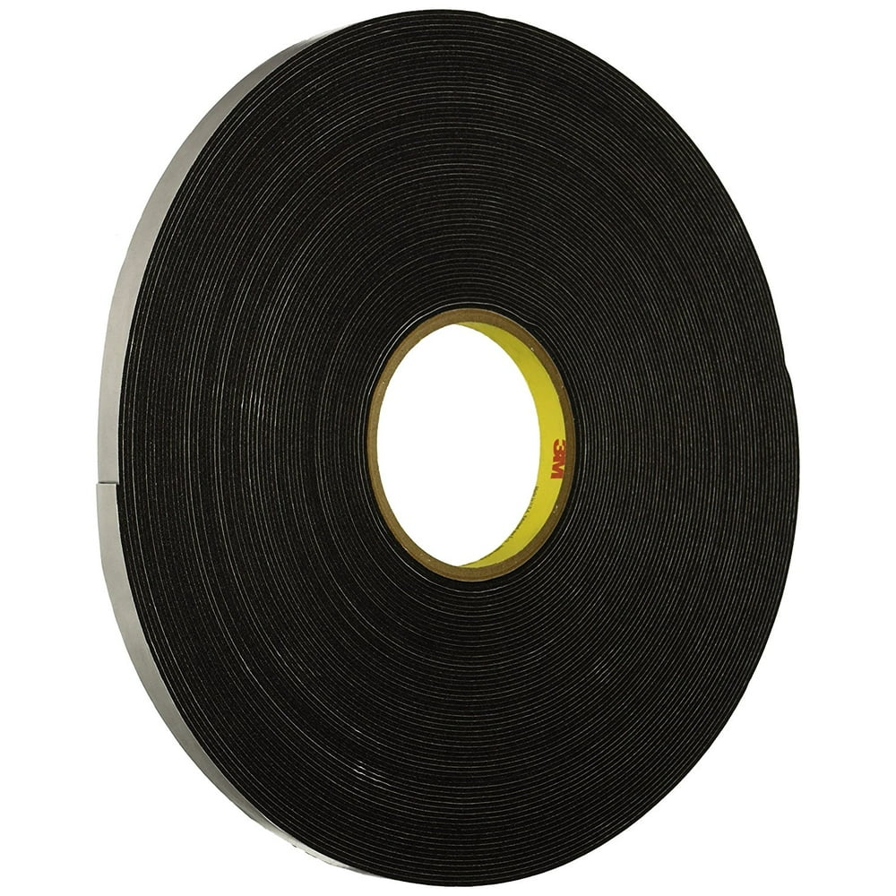 3M Vinyl Foam Tape 4516 Black, 36 yd Length, 1/2 Width