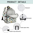 thumbnail image 4 of Colorful Dinosaurs Volcanoes Plants Pattern Cute School Backpack Bag for School with Padded Back and Adjustable Shoulder Straps 15.25"x11.5"x5.25", 4 of 5