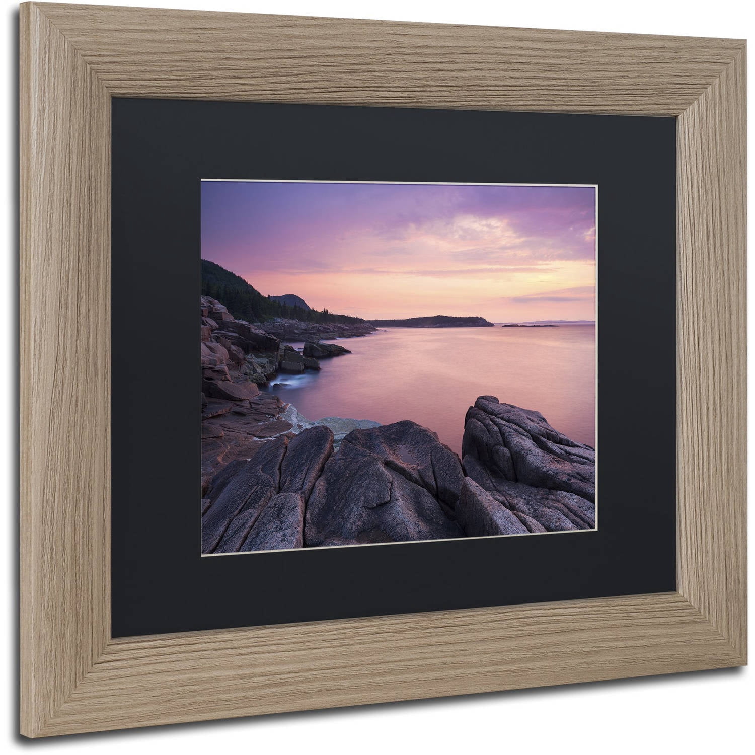 Trademark Fine Art "Pink Dawn" Canvas Art by Michael Blanchette Photography Black Matte, Birch Frame