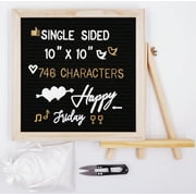 Felt Letter Board with Letters, Pre Cut & Sorted Letters, First Day of School Board, 10x10 Inch Changeable Letter Boards Message Board, Classroom and House Wall Dcor Sign Board, Baby Announcements