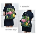 thumbnail image 4 of FORMRS Women's Travel Backpack Purse Anti-Theft Hidden Pockets Casual Shoulder Bag, Pink Flamingo Pattern, 4 of 7
