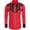 Red, variant on Men Western Long Sleeve Shirts Casual Slim Button Down Dress Shirt Blouse Tops