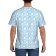 thumbnail image 3 of Vsdgher Cartoon Rabbit Print Men's Dry Fit Mesh Athletic Shirts Moisture Wicking Tennis T-Shirt Tops, 3 of 9