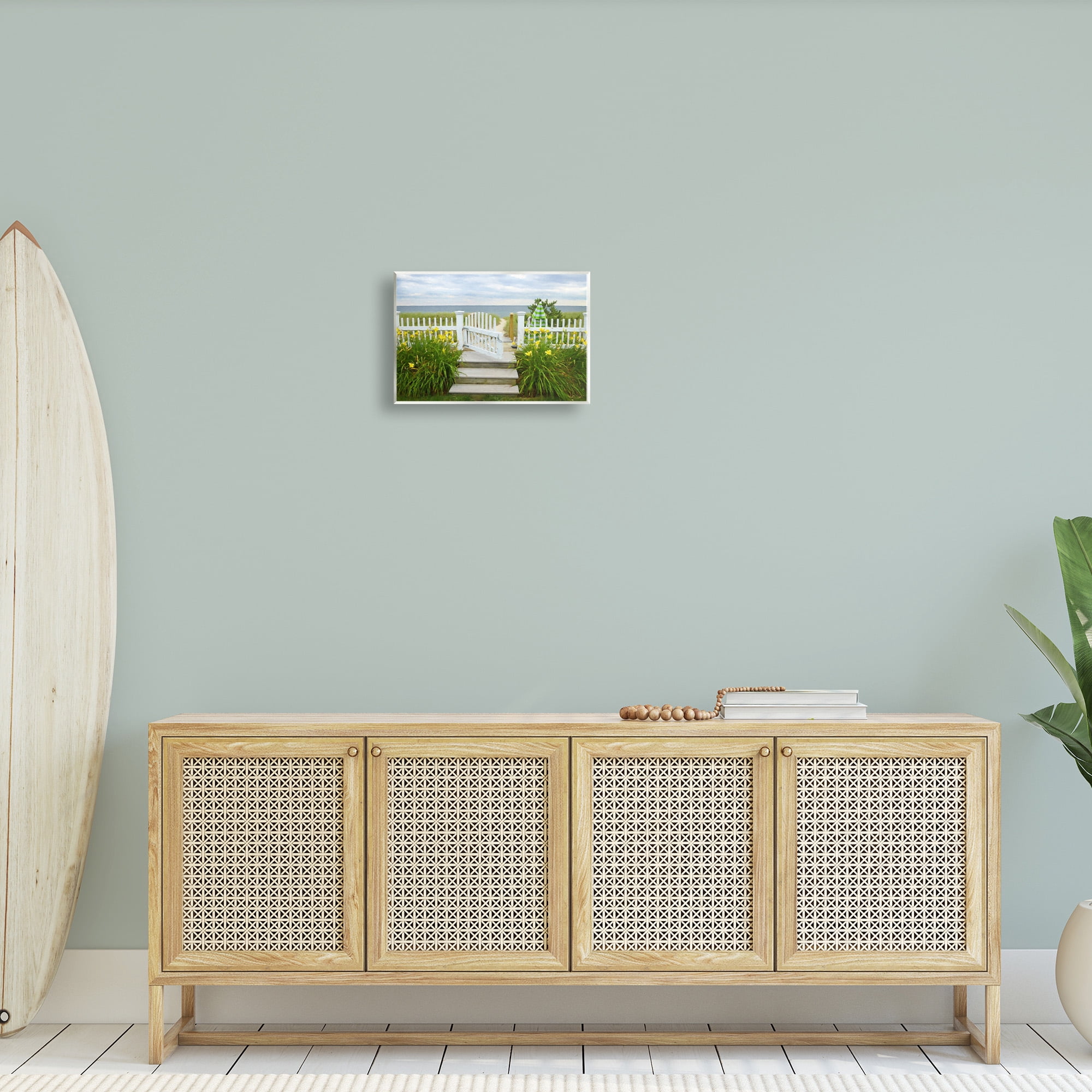 Stupell Industries Garden Path to Beach Landscape Photography Unframed Art Print Wall Art, 15 x 10