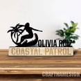 thumbnail image 5 of Craftnamesign Custom Wooden Girl Surfing Desk Name Plate, Surfer Metal Nameplate for desk, 5 of 5