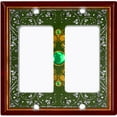 thumbnail image 6 of Metal Light Switch Plate Cover Elegant Maroon Green Floral Vine Frame FRA031, 6 of 13