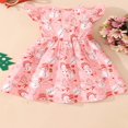 thumbnail image 3 of PENGXIANG Robe de Noël pour Filles Enfants Imprimé Dessin Animé Manches Volantes Robe Princesse Ligne A, 3 of 8