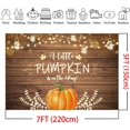 thumbnail image 4 of Fall Pumpkin Baby Shower Backdrop 7x5ft Autumn Rustic Wood Fall Baby Shower Party Decorations Photo Booth Backdrops A Little Pumpkin is on The Way Photography Background, 4 of 5