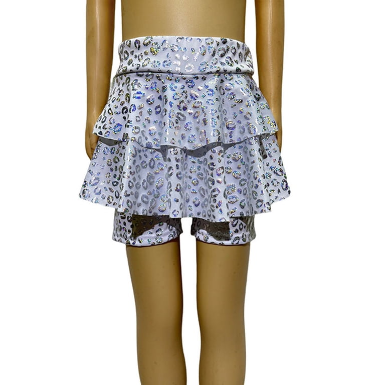 Kids Girls Plain Flippy Flared High Waistband Stretch Skater School Party SkirtS