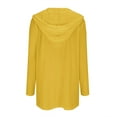 thumbnail image 6 of Jxximdong Fashion Coat for Women, Casual Solid Color Pocket Long Sleeve Top Hooded Cardigan Jacket, Women's Coats Yellow, 6 of 6
