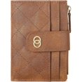 thumbnail image 1 of Two Tone Brown (rfid) Small Soft Leather Rfid Wallets For Women Card Holder Credit Card Organizer With Coin Pocket Brown Two Tone, 1 of 3