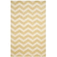 thumbnail image 2 of SAFAVIEH Chatham Jake Zigzag Stripes Wool Area Rug, Light Gold/Ivory, 5' x 8', 2 of 6