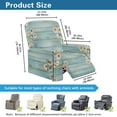 thumbnail image 6 of Yuyamidu Daisy Reclining Chair Covers 4 Pieces Soft Recliner Sofa Slipcovers with Pocket Non Slip Lazyboy Covers Couch Chair Cover for Living Room Novelty Home Decor, 6 of 8