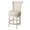 Cream, variant on Maven Lane Pullman Counter Stool 26 Inches – Swivel Stool with Footrest – White Solid Wood Frame & Natural Fabric Upholstery – Perfect for Kitchen Islands & Counters