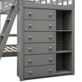 thumbnail image 3 of Gray Twin Over Full Bunk With 6 Drawer Locations And Portable Nature Wooden In Places Trait, 3 of 6