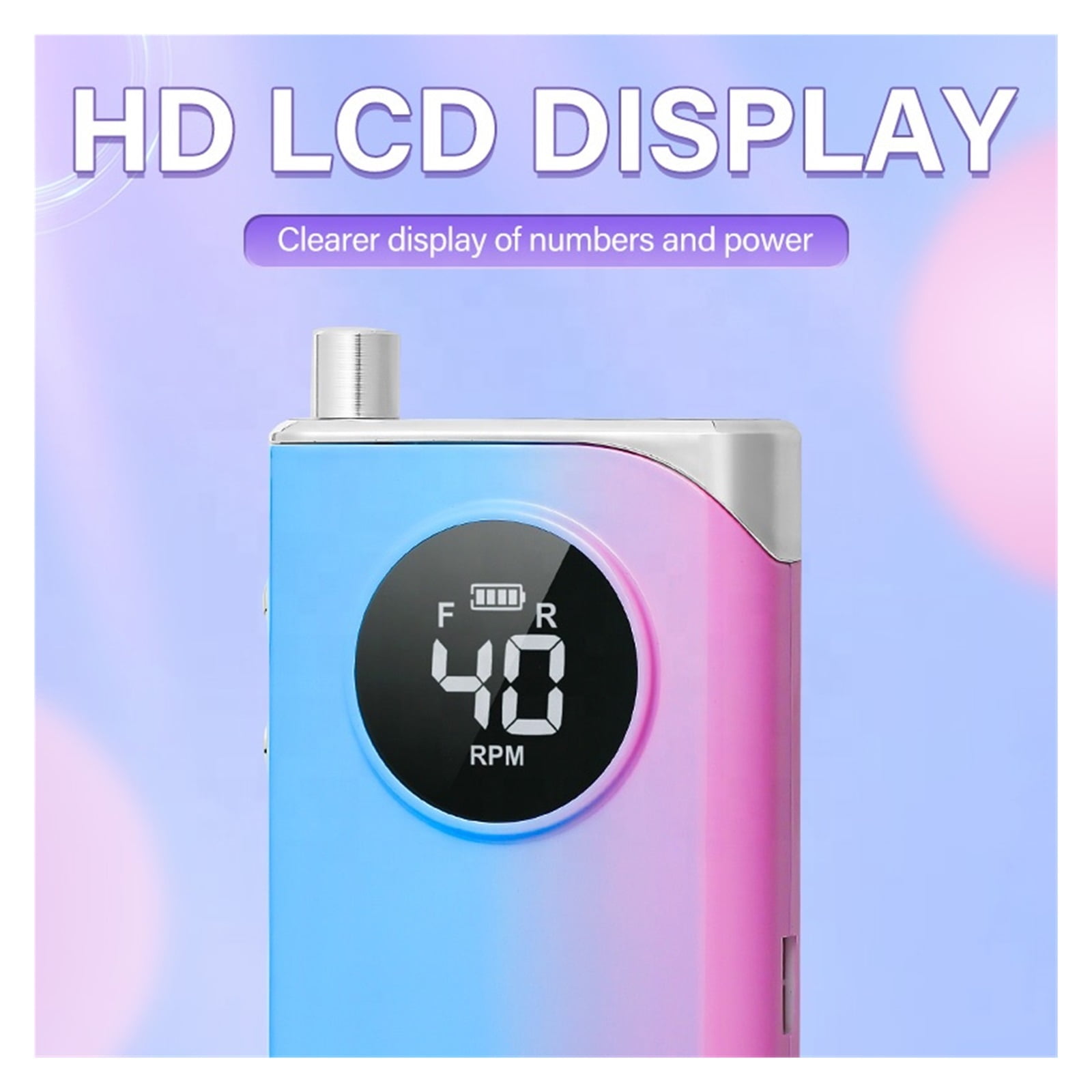 Portable Electric 40000RPM Rechargeable Nail File Beauty Salon Tool Manicure Machine Nail Polisher Drill ,Low Noise