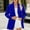 Blue, variant on Women's Solid Color Blazer for Work Professional Long Sleeve Notched Lapel Open Front Jacket With Pockets