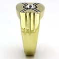 thumbnail image 4 of Anillo Color Oro Para Hombres de Acero Inoxidable con X, 4 of 4