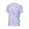 thumbnail image 6 of Wukai Rainbow Scales Print Men's Short-Sleeved Mesh T-Shirt,Quick-Dry Short Sleeve Workout T-Shirt-Medium, 6 of 8