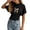 v#22Black112, variant on Toddler Girls Blouses Short Sleeve Crew Neck Front Leopard Bow Pattern Loose Elastic Waist Shirred for Summer Party Night Classic Tops,White,7-8 Years