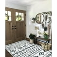 thumbnail image 4 of Moynesa 4'x6' Boho Moroccan Living Room Rug 4x6ft,Washable Black White Rugs for Bedroom Non-Slip,Low-Pile Soft Tribal Area Rug for Dining Room Playroom Entry Indoor Carpet, 4 of 7