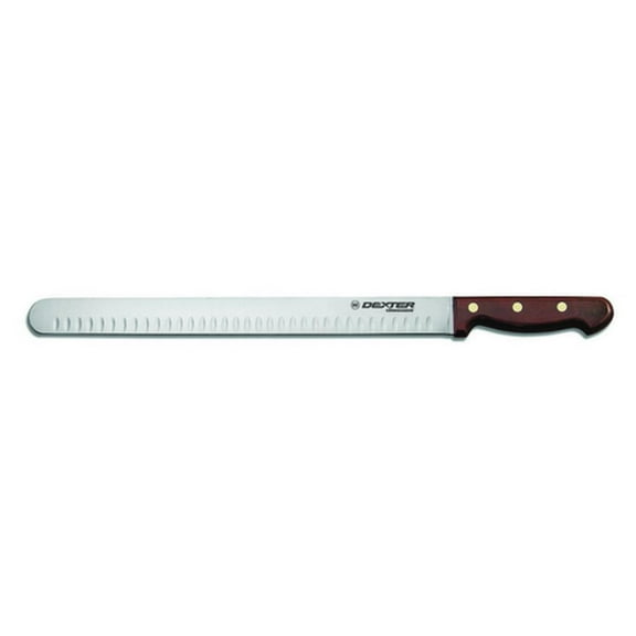 Dexter-Russell 40D-14PCP 14" Duo-Edge Roast Slicer, High-Carbon Steel Blade with Rosewood Handle, Stain-Free, Non-Stick Slicing Knife, Made in USA