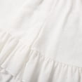 thumbnail image 4 of MIXUE Skirts For Women Summer Solid Color Ruffled Elastic Waist Casual Comfortable Mini Tennis Skirt Daily-Wear,White,XL, 4 of 9