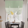 thumbnail image 3 of Sage Green Botanical Balloon Curtains 63 Inch Length for Living Room/Bedroom, Spring Floral Leaf Rod Pocket Privacy Door Curtains Decorative Tie Up Shade for Window 52"x63", 3 of 8