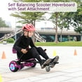 thumbnail image 3 of LIEAGLE Hoverboard with Hoverkart Set, 6.5" Tires 6.2mph & 6 Miles Self Balancing Scooter with Bluetooth and LED Lights, Great Gift, 3 of 8