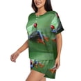 thumbnail image 2 of Lsque Red-Eyed Tree Frog-1 Women's Short-Sleeved Pajama Set - 2 Piece Soft and Lightweight Sleepwear Set-Large, 2 of 9