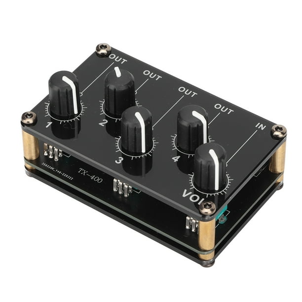 Mezclador de línea de canal, mini mezclador de línea de canal estéreo de 4 canales Mini mezclador de línea de canal Solución innovadora