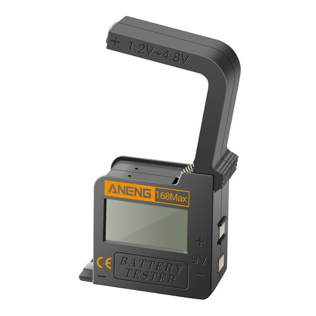 Speravity Probador de digital Analizador doméstico Pantalla Voltaje ligero Comprobador de conveniente Herramienta de diagnóstico Botón de 9V Pantallas optoelectrónicas