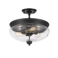 thumbnail image 5 of Z-Lite Amon 3 Light Semi Flush Mount in Satin Gold, 5 of 5
