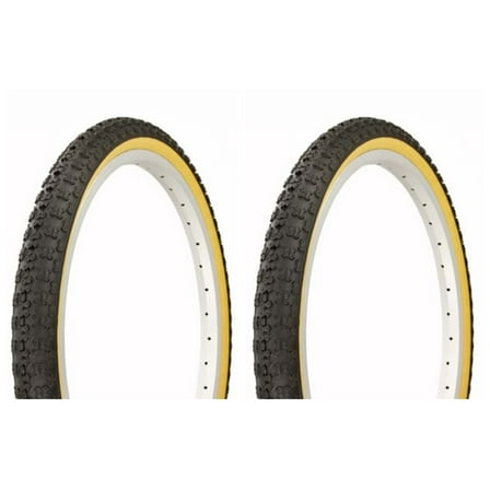 Tire set. 2 Tires. Two Tires Duro 20" x 1.75" Black/Gum Side Wall. lowrider bike Tires, lowrider bicycle Tires, bmx bike Tires, chopper bike Tires