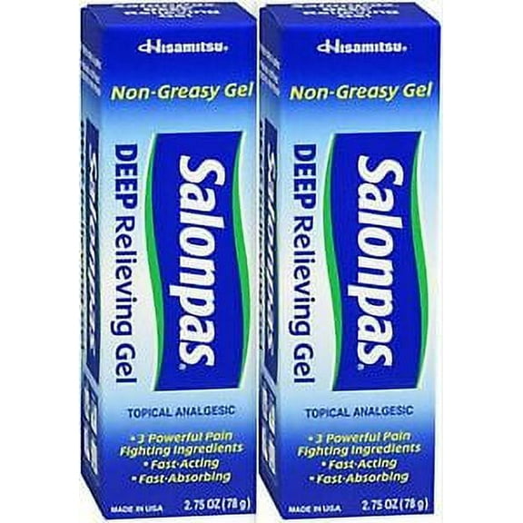 Salonpas Pain GEL 2.75 oz ( 2 tubes ) PHARMACY FRESH!