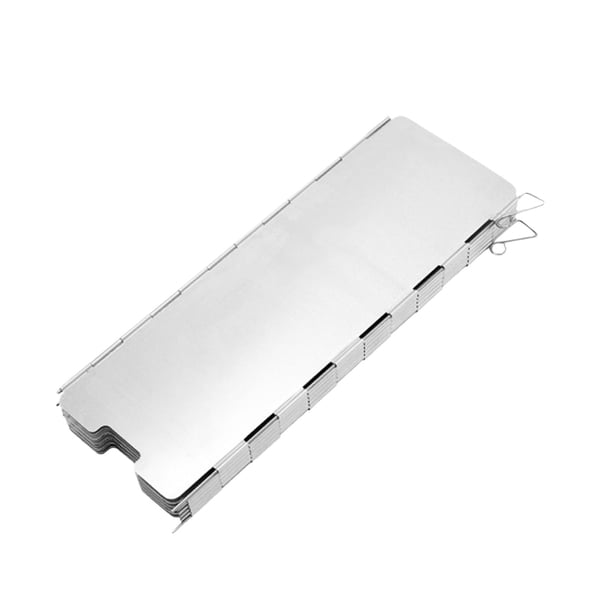 33.1" 9.4" Parabrisas Estufa de Camping 10 Placas Parabrisas Plegable Ligero con Bolsa de Cordón para Estufas de Alcohol de Camping