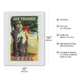 thumbnail image 2 of Asia (Asie) - France - Elephant - Vintage Airline Travel Poster by André Golven c.1950 - Japanese Unryu Rice Paper Art Print (Unframed) 12 x 16 in, 2 of 4