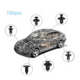 thumbnail image 2 of koolsoo 190 Pieces Car Fastener Clip ABS Plastic Car Repair Tools Set Replacement Kit, 2 of 8