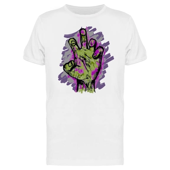 Zombie Hand With Purple Paint Tee Men's -Image by Shutterstock