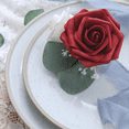 thumbnail image 3 of Flores artificiales 25 rosas falsas de espuma real y falsa con tallos para ramos de boda DIY despedida de soltera MFZFUKR CPB-US-ZMR77-1, 3 of 5