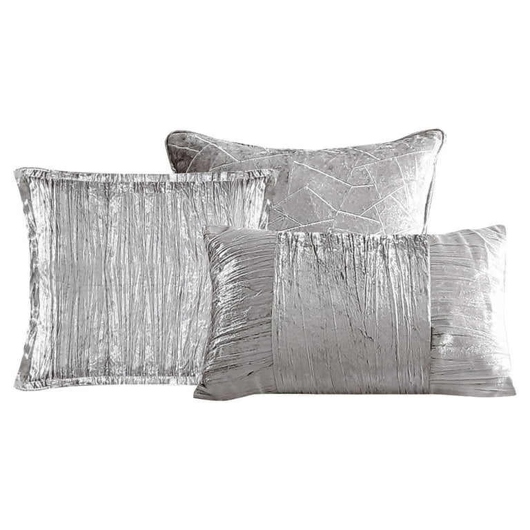 Riverbrook Home Set Copripiumino King Size 12 Pezzi - Lussuoso Kacee Platino - Completo Letto Con Gonna E Cuscini