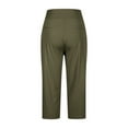 thumbnail image 5 of Kvture Capri Pants for Women Dressy Casual Stretch Work Capris Straight Leg Golf Dress Pant Summer Cropped Trousers with Pockets Army Green M, 5 of 8